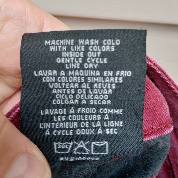 Seven7 Wine Red Skinny Jeans Burgundy Cotton Blend 5-Pocket - Picture 13 of 13
